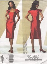 Vogue Sewing Pattern 2943 Dress by Bellville Sassoon Back-Detail Sz 10 12 14 NEW