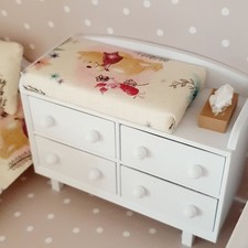 Dolls House White Modern Baby