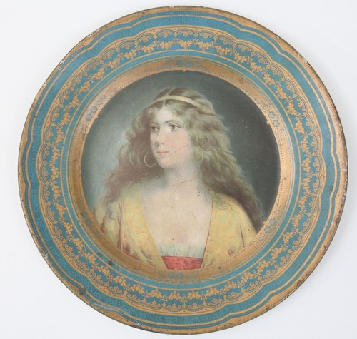 Antique tin litho dresden - tin,