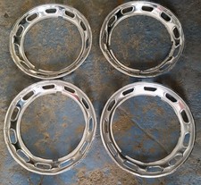 MK1 Ford Escort 12" Steel Wheel Chrome Trim Rings Set Original