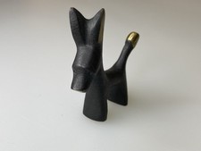 Walter Bosse deer - 1950s - Herta Baller animal black brass AUSTRIA 