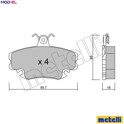 Brake pad set disc - disc,