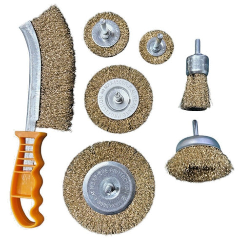 Rotary brass wire brush - wire,