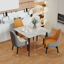 Glass Effect Marble Dining