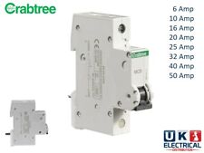 Crabtree Starbreaker 6A 10A 16A 20A 32A 40A 50A Amp Type B C Single Pole MCB 6kA
