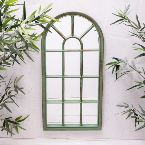 Green wall mirror garden - green,