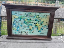 Vintage Howard Miller World Clock 612-371 World Time Lighted Wall Shelf Lights