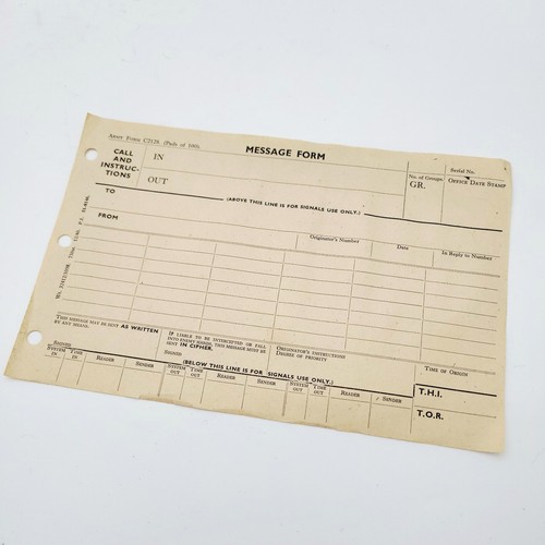 Ww2 1940 dispatch sheet - -,