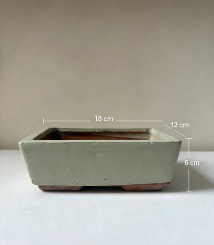 Handmade ceramic bonsai pot - handmade,