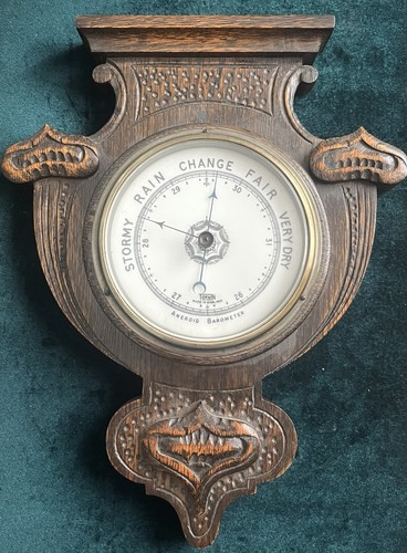 Antique aneroid barometer - aneroid,