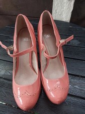 FAITH Pink 40s/50s vibe Mary Jane heels worn once UK7 plus VGC CHUNKY