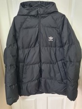 Adidas Originals 3 Stripe Reversible Puffer Jacket Size Medium Black Men’s