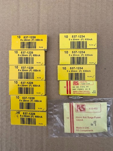 108x fuses 20mm - 108x, 100ma