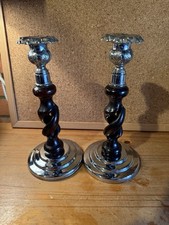 Antique Vintage Pair of Turned