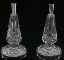 2 Vintage SIGNED Waterford Crystal "LISMORE" Candelabras 10”Tall 