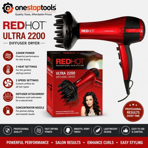 Red hot professional 2200w - red,