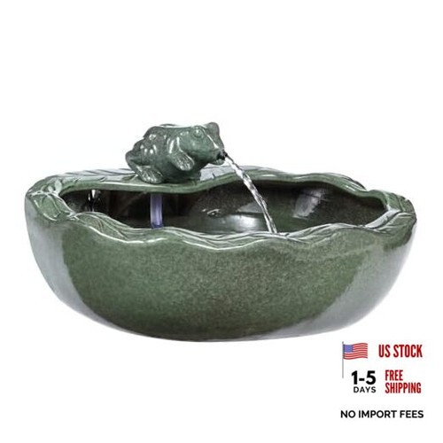 Ceramic solar water fountain - ceramic,