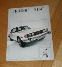 Triumph Stag V8 Roadster Brochure 1973