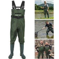 PVC/Nylon Chest Waders 100% Waterproof FLY Coarse Fishing Muck Wader Adult 2025