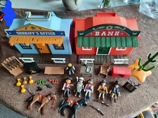 Playmobil 70012 Western Take Along Western Sheriff & Bank not quite complete