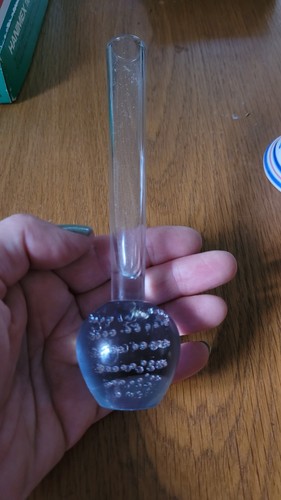 Clear bubble base glass - bubble,