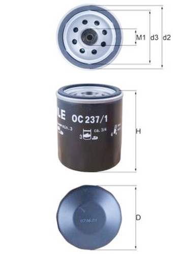 Mahle oil filter - , for