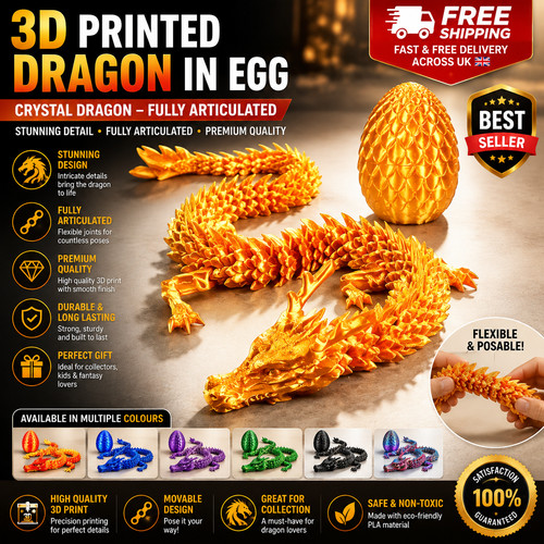 Printed dragon egg - printed, in