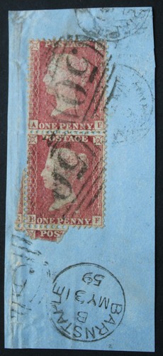 Great britain 1859 penny - britain, qv