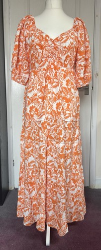 Phase eight orange floral maxi - orange,