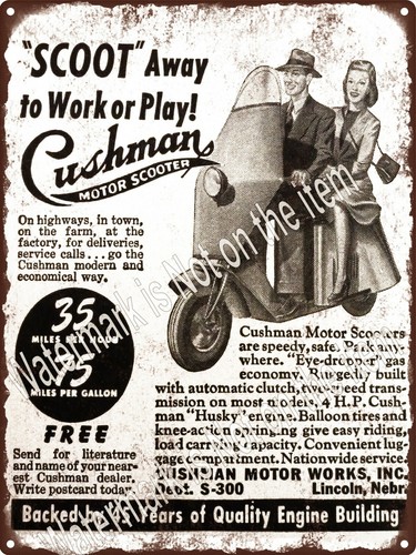Cushman motor scooter man cave - cushman,