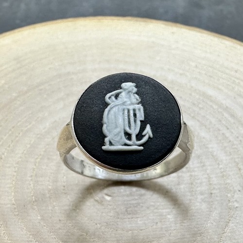 Sterling silver round black - sterling,