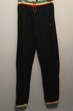 Rasta Reggae unisex Black Red Gold Green herb track pants large 