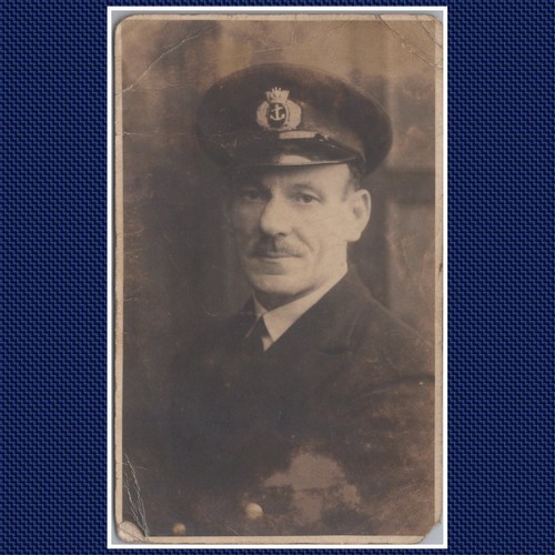 Vintage naval officer portrait - naval,
