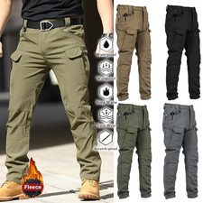 Mens Cargo Combat Trousers Chino Cotton Denim Jeans Casual Work Wear Pants HOT