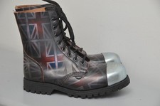 Underground Steel Cap 'Stormer' Union Jack Combat Boots Size UK 7 EUR 41.
