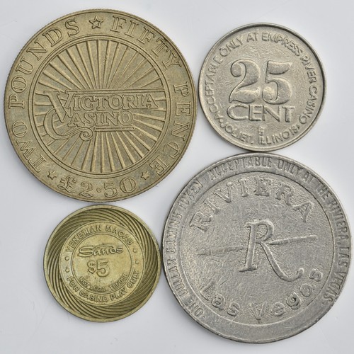 Casino token chips - 4,