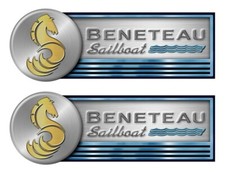 Two Beneteau Sailboat Stickers
