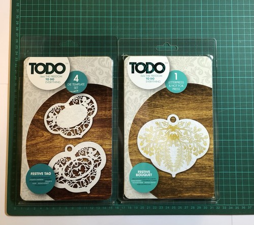 Todo 5pcs festive tag die - tag, set