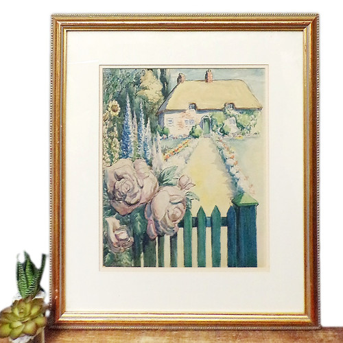 Vintage watercolour painting - watercolour,