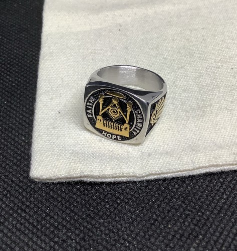 Vintage style masonic ring - masonic,