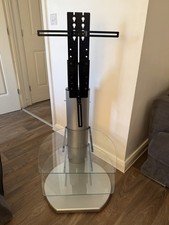 John Lewis Off The Wall Glass And Oak Adjustable Height TV Stand 32-55 inch