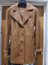 Tan lamb nappa leather trench - tan,