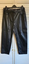 Marks and Spencer Collection black faux leather trousers, size 14 regular length