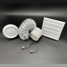 Inline Bathroom Extractor Fan Kit with Delay Timer  Grille and Vent