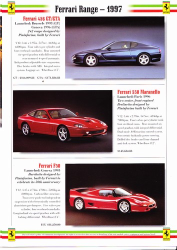 Ferrari range brochure dated - range,