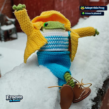 Handmade Crochet Frog