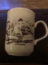 Vintage Kiln Craft Staffordshire Stoneware Mug, 1980.boats.river.tablewear.sale