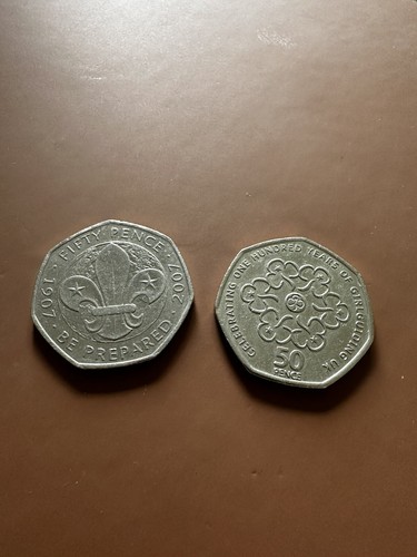 50p coin girl guides - coin,