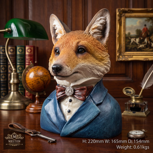 Fox bust ornament sculpture - fox,