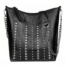 Vintage Studded PU Leather